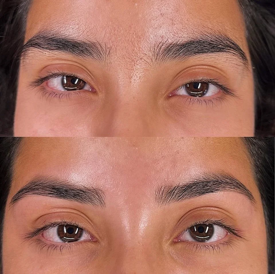 Brow Shaping with Wax or Thread Available