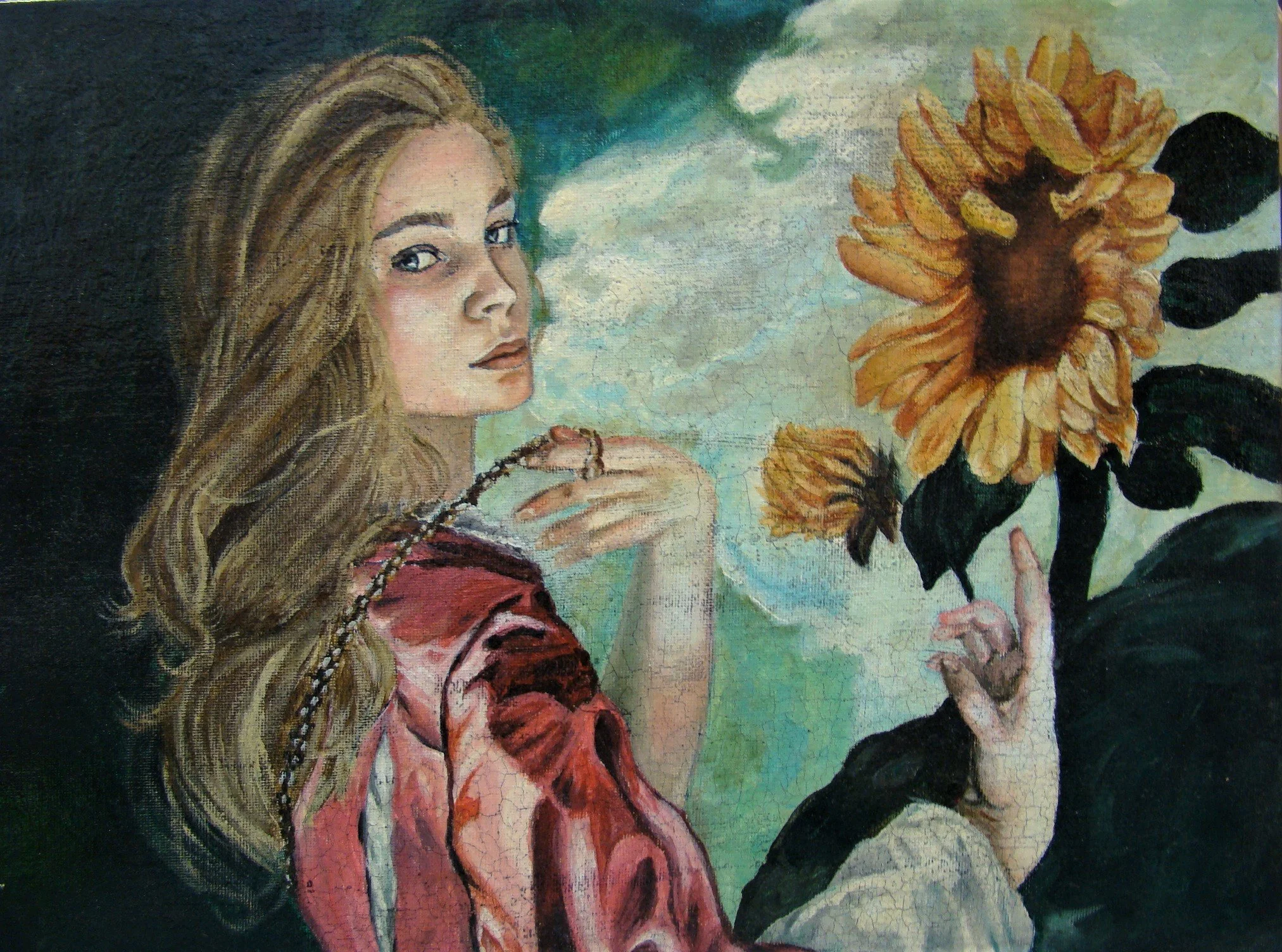 Self Portrait with a Sunflower
