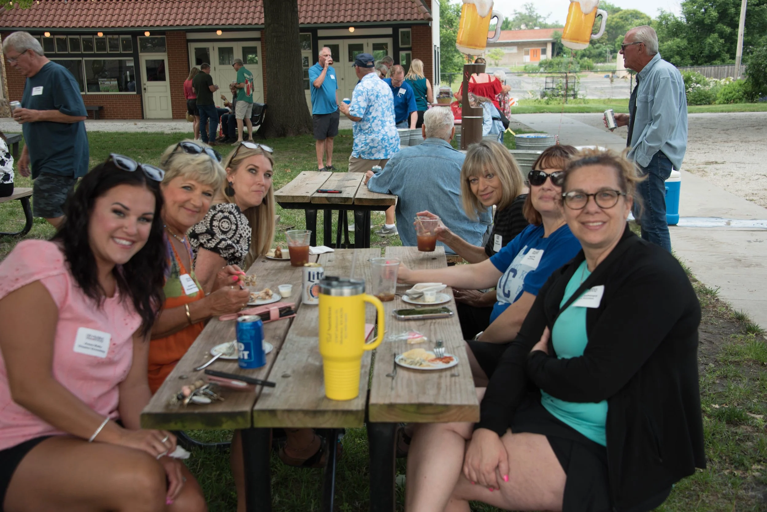 Women enjoying the Bloody Mary party