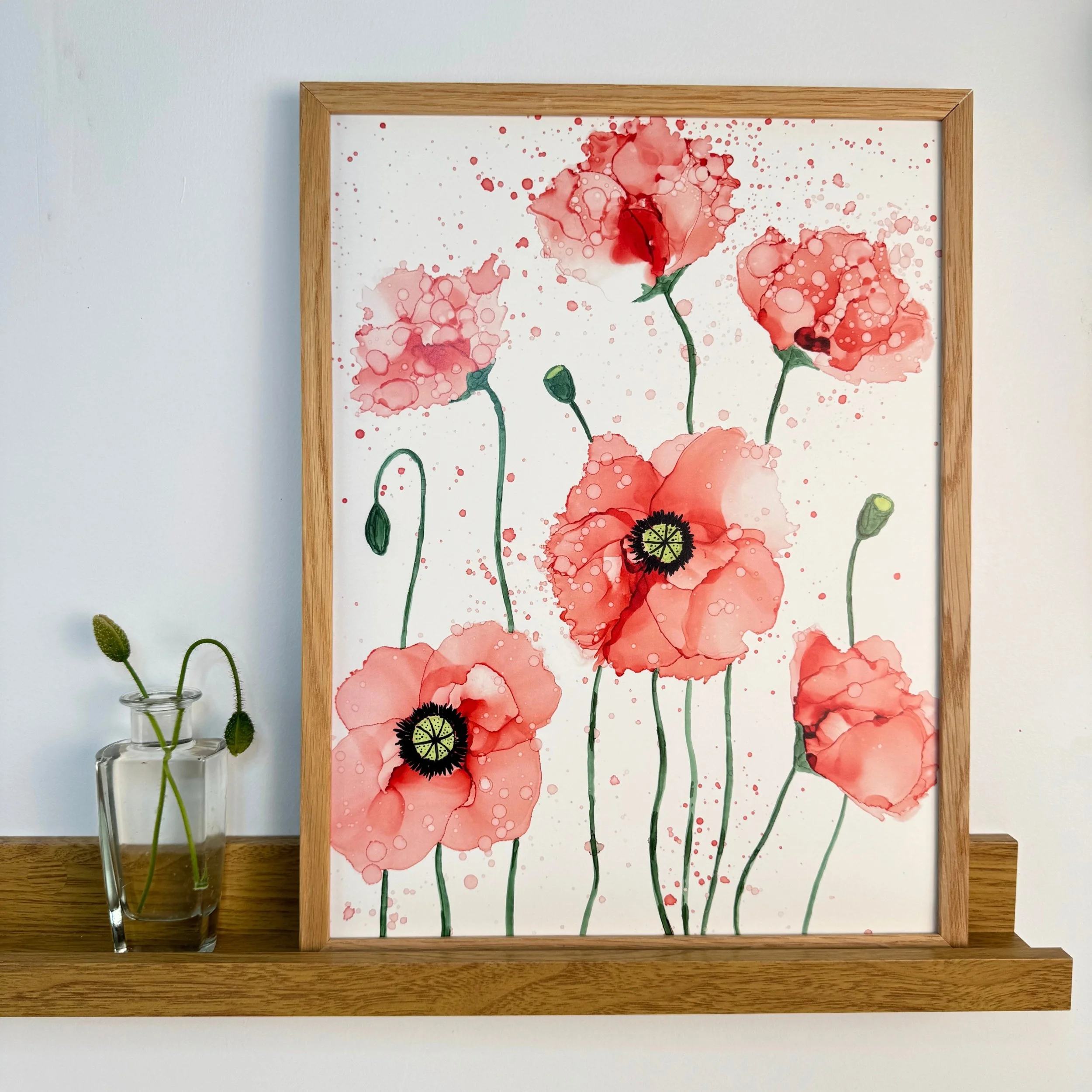 Dancing Poppies Fine Art Print, Poppy Floral Wall Art