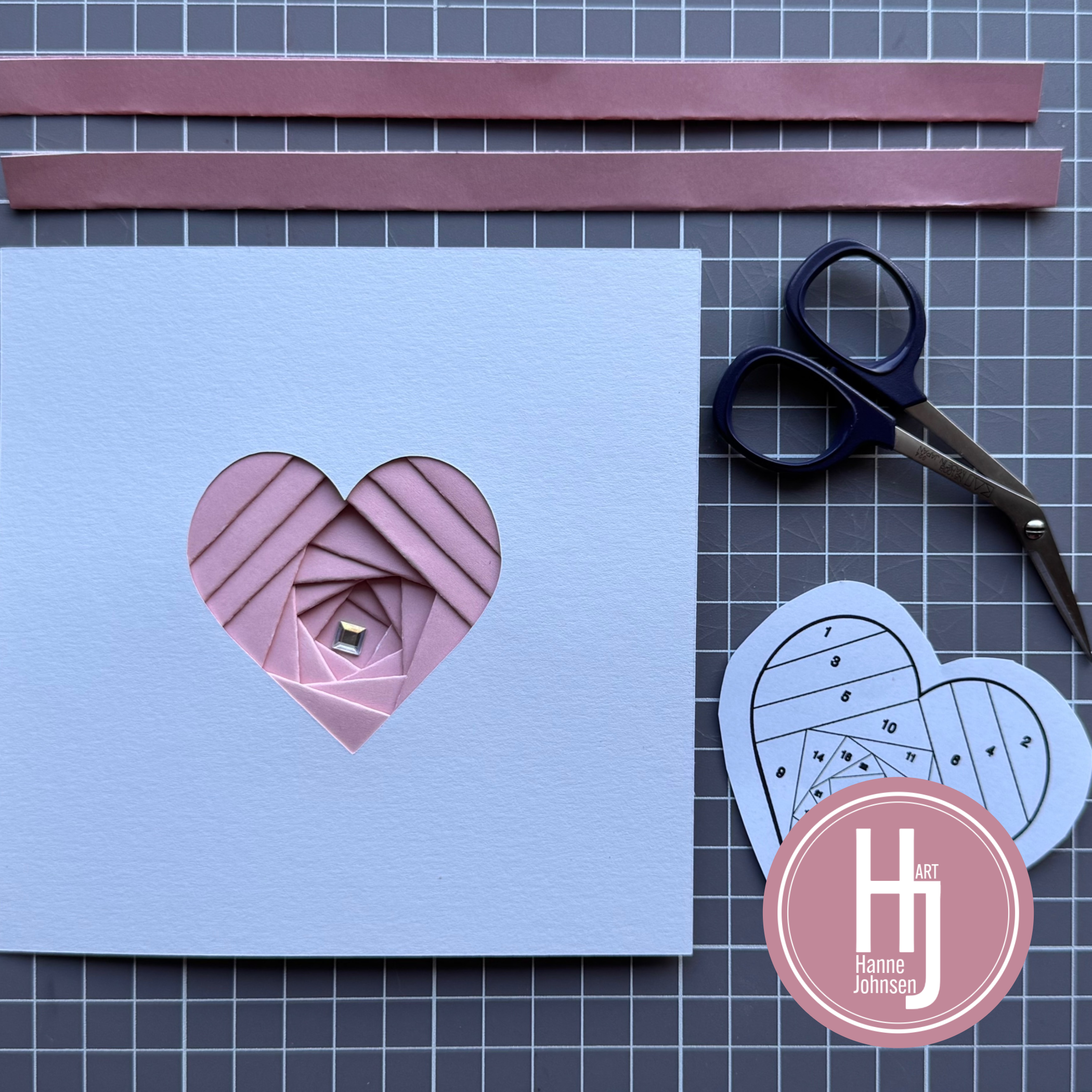 Free Iris Folding Heart Tutorial