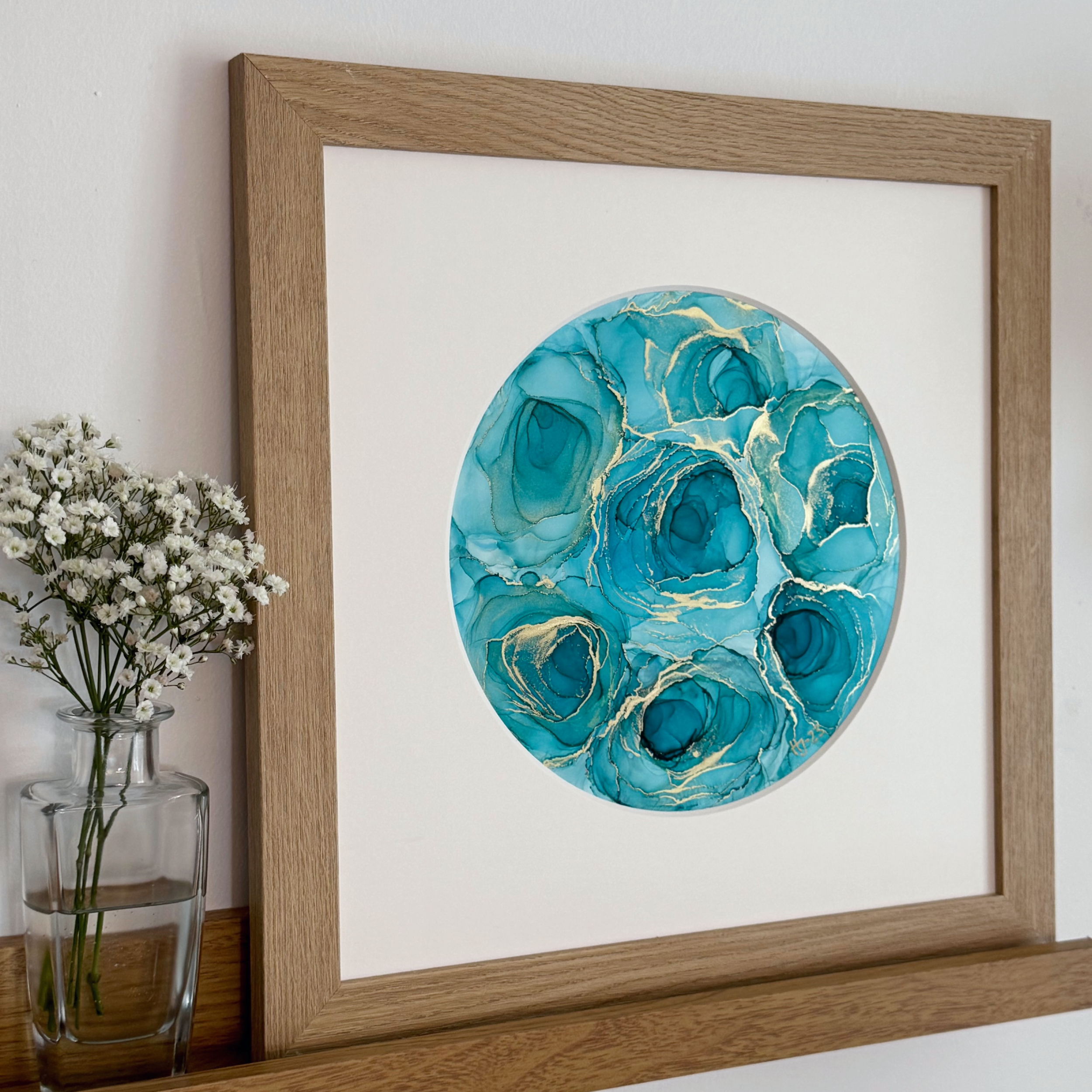 Everlasting Teal Roses