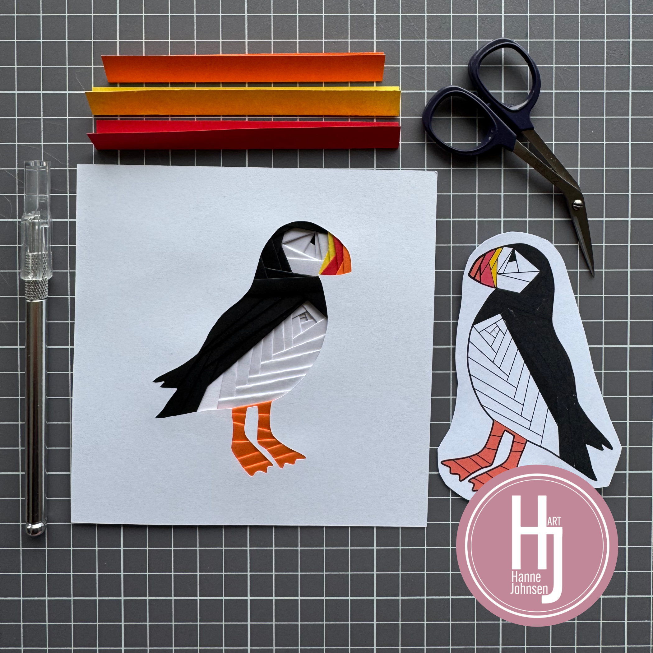 Puffin Iris Folding Tutorial