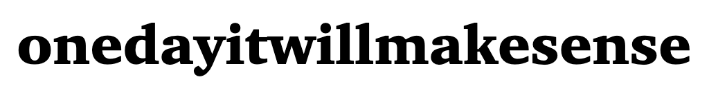 onedayitwillmakesensetoyou