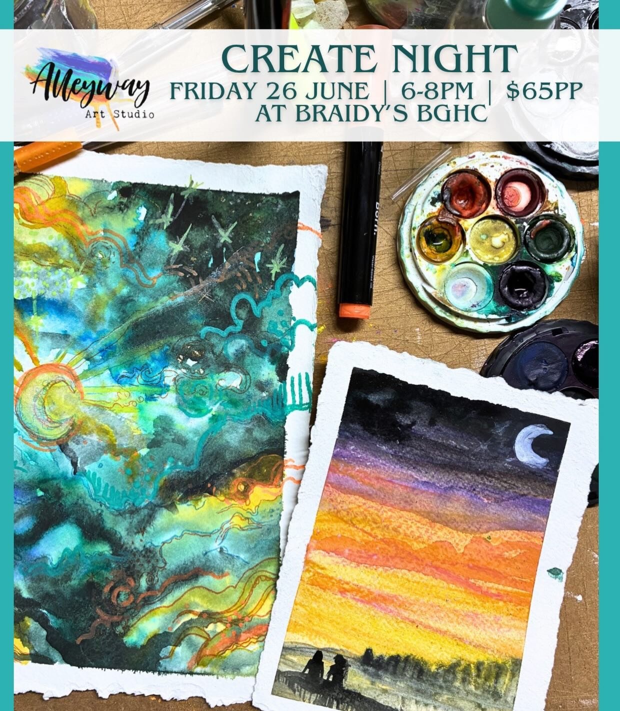 JUNE CREATE NIGHT: Under the Sky ✨🌙
Step away from the busy and into a gentle, creative reset.
This month&rsquo;s Create Night is inspired by skies, stars, moons, dreams, landscapes and the quiet magic that happens when we slow down. Think calming c