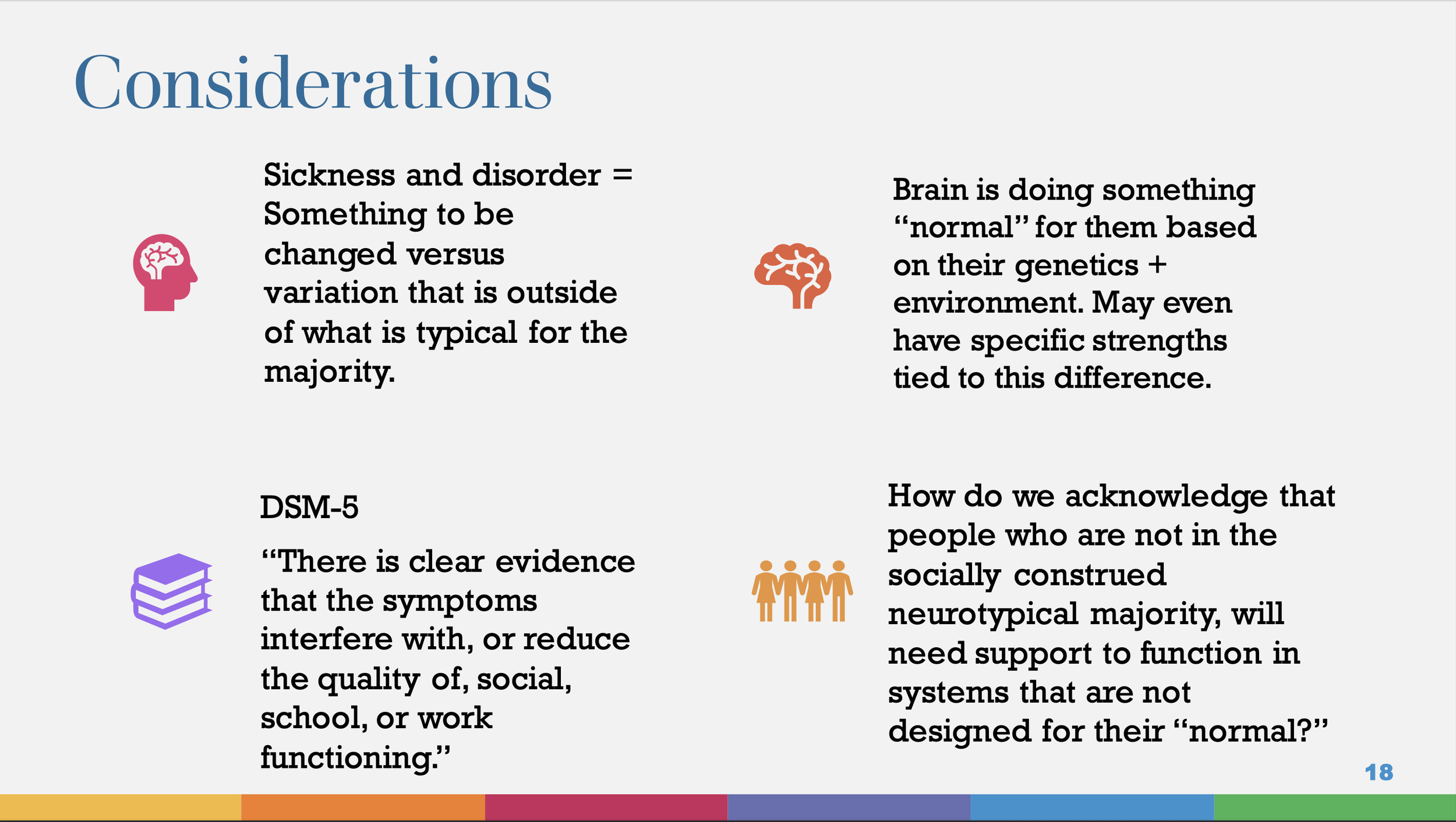 Adapted from original presentation at Moraine Valley Community College (2024) on neurodiversity, sensory processing, and patterns of responses across educational and workplace settings.