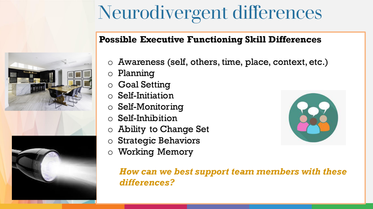 Adapted from original presentation at Moraine Valley Community College (2024) on neurodiversity, sensory processing, and patterns of responses across educational and workplace settings.