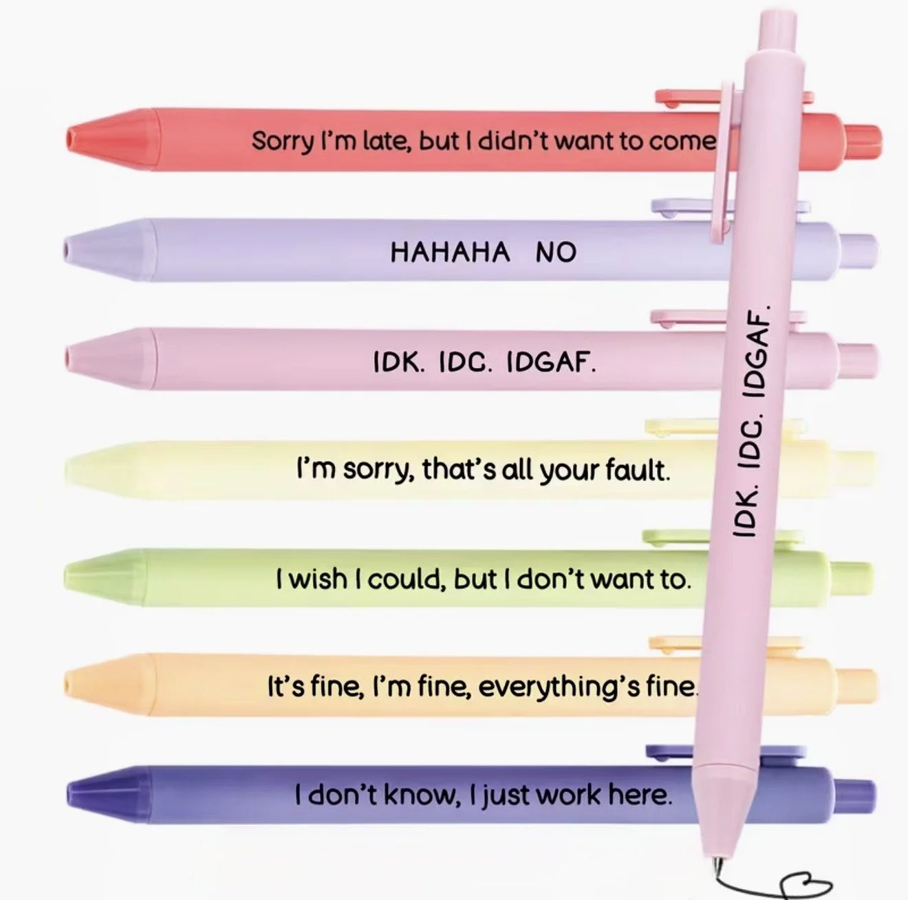 The “HAHAHA No” Pen Set