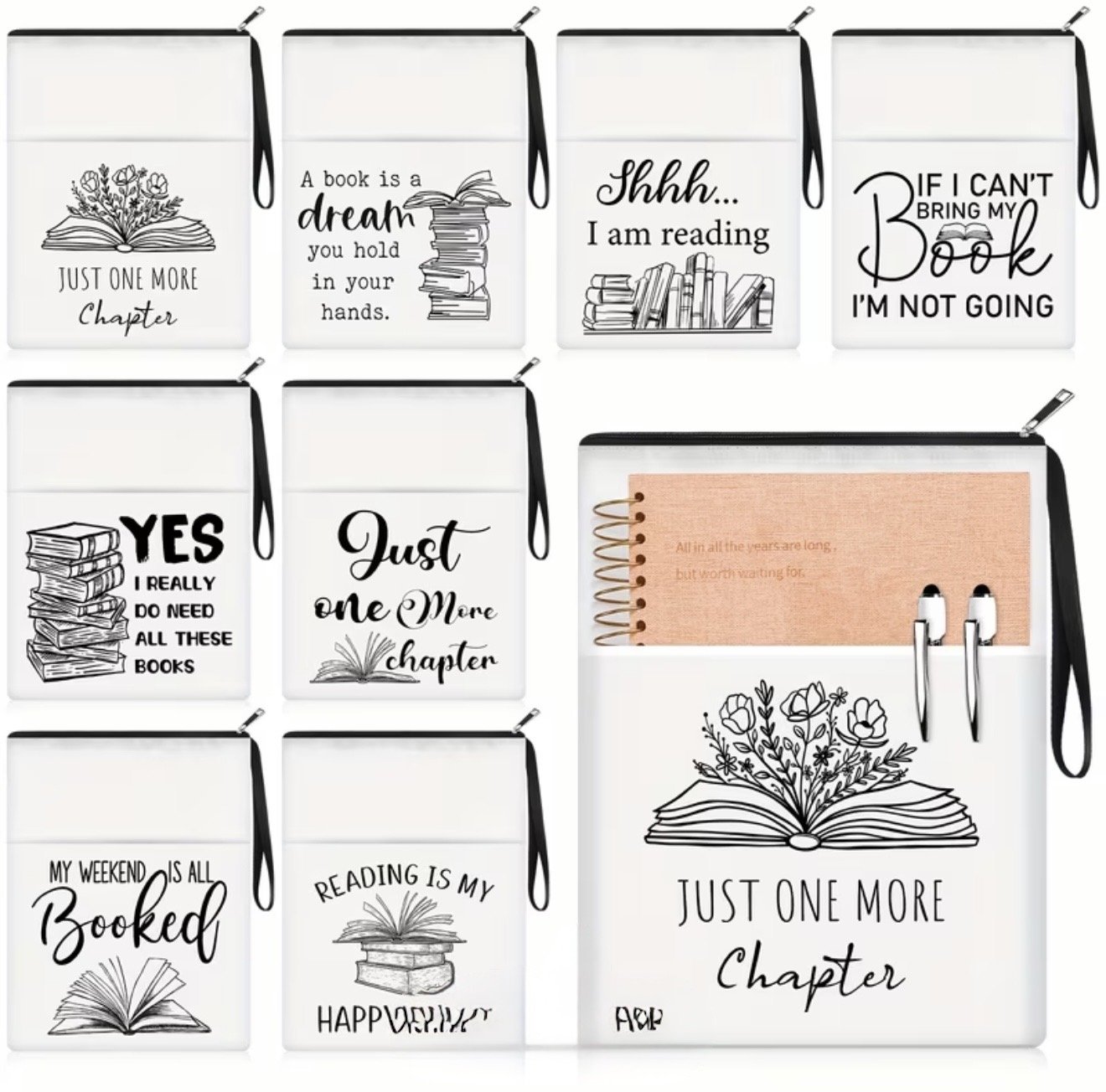 Book Lover Gift Set | Cozy Reading Kit with Pouch | Stationery Bundle | Reader Gift Idea