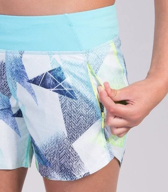 ivivva by lululemon run shorts with side zipper pocket detail, designed by Katie Royce Design Studio.
