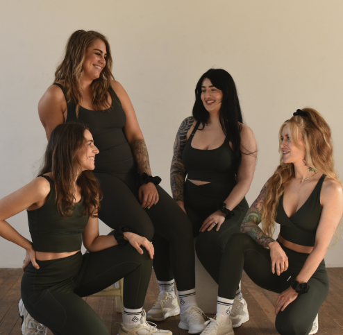 Women of all sizes wearing designs by Katie Royce Design Studio.