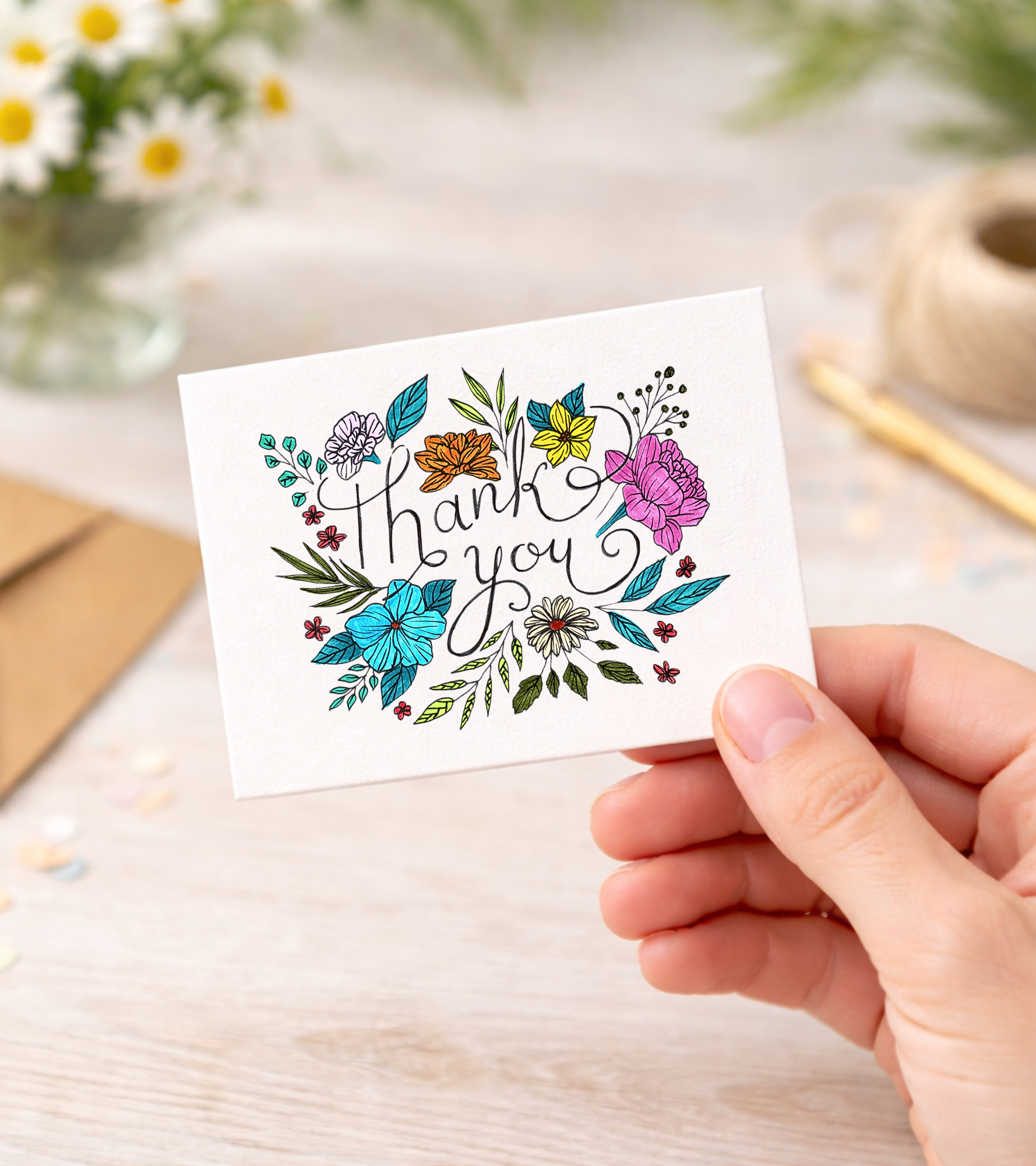 Mini Greeting Card - Thank You