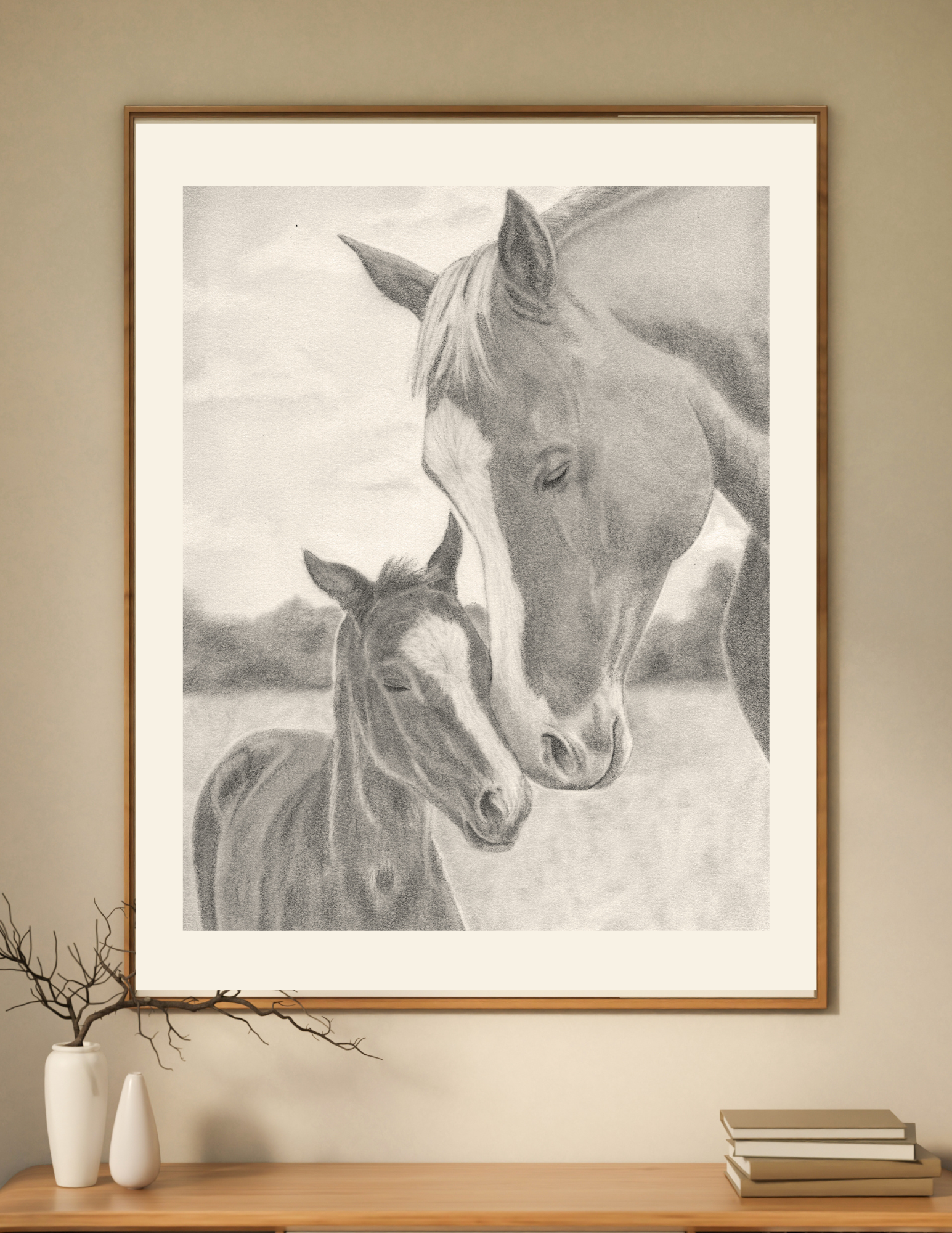 "Mama and Foal" Fine Art Print