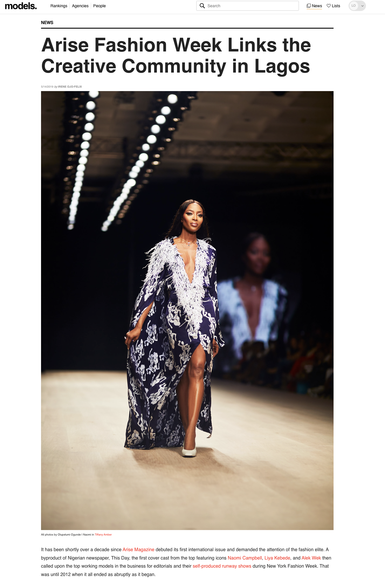 Fashion Industry Client | Models.com Publication