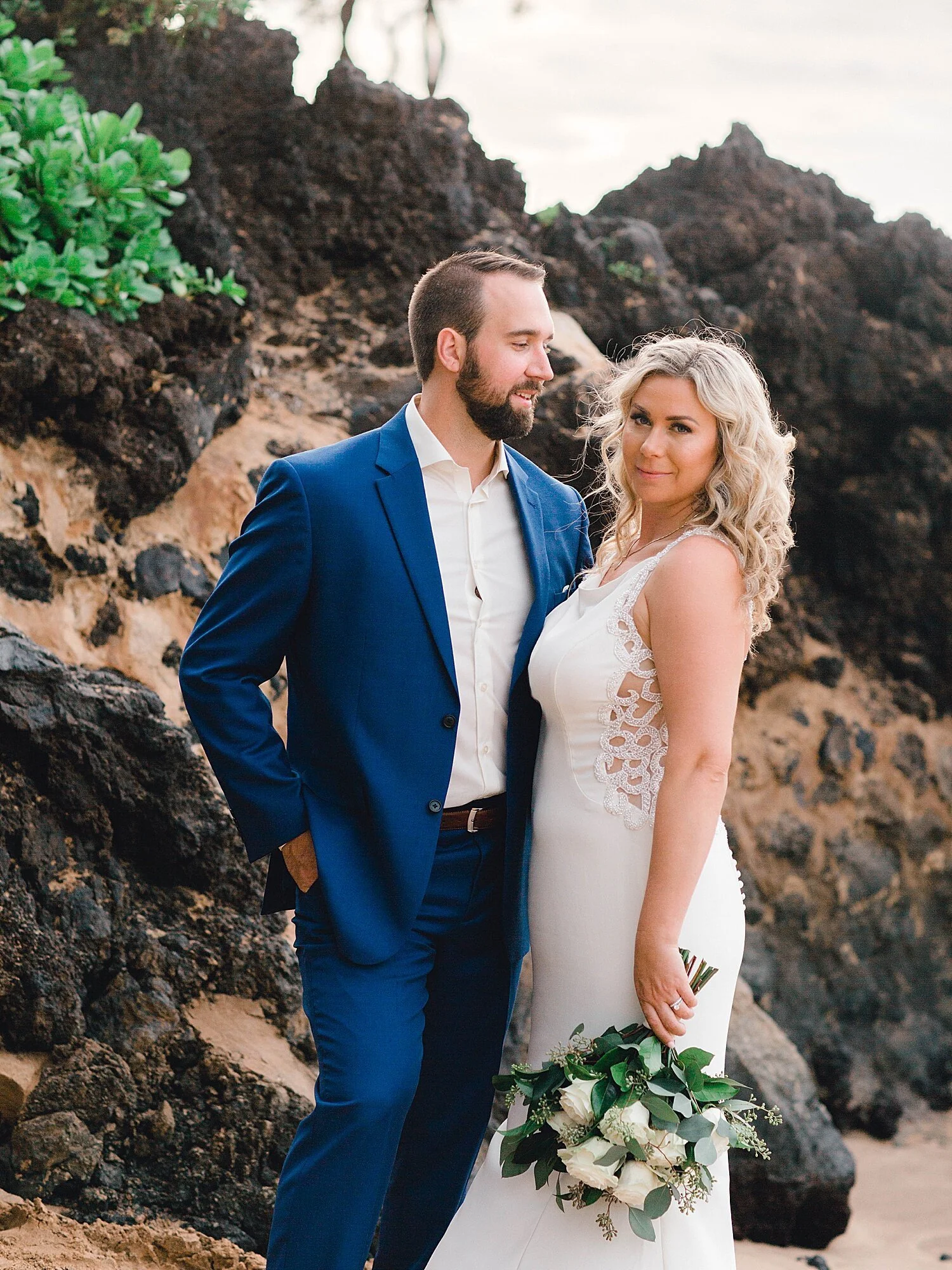 Elegant Elopement at Maluaka Beach in Maui, Hawai'i