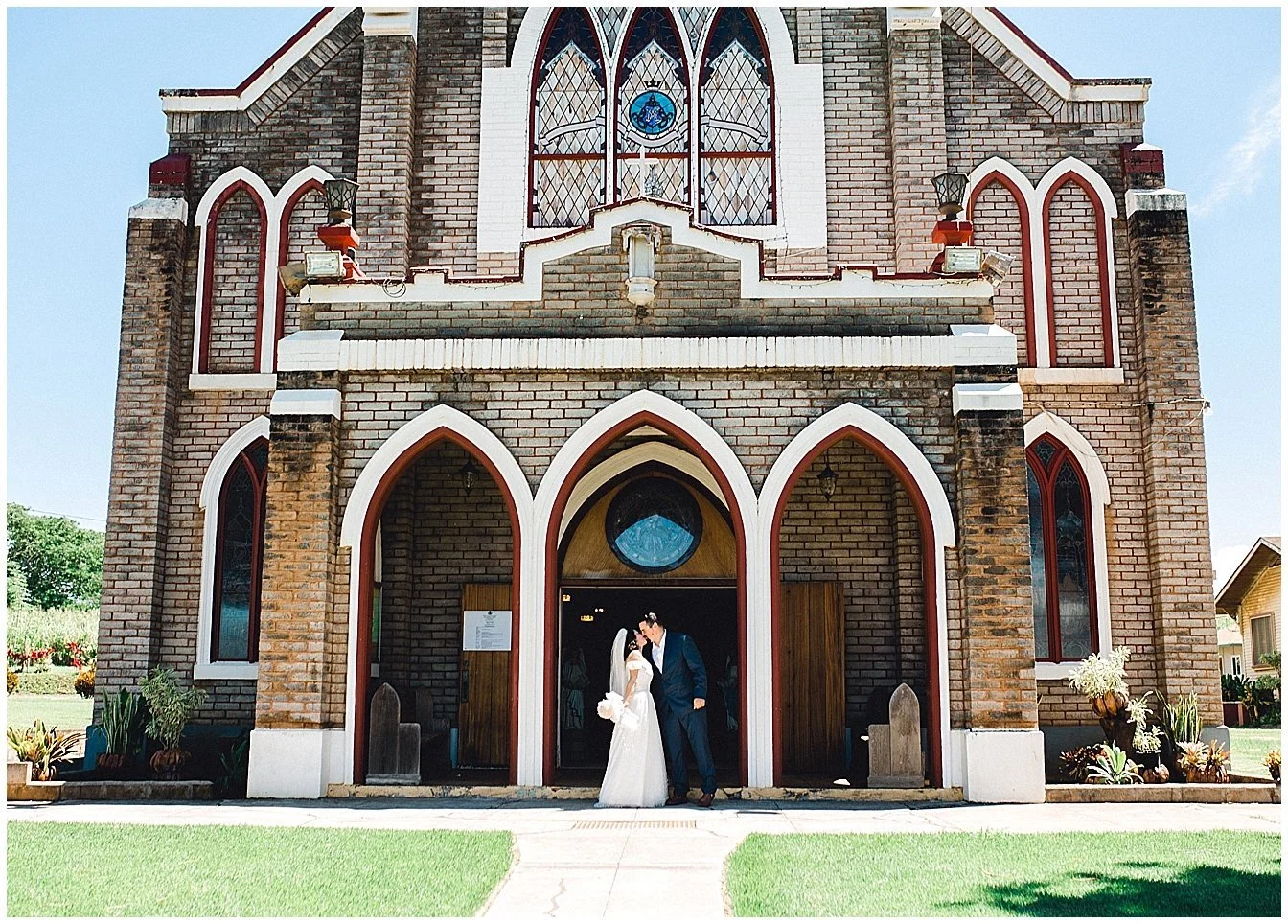 Maui Destination Wedding at the Holy Rosary Church in Paia, HI | K + A