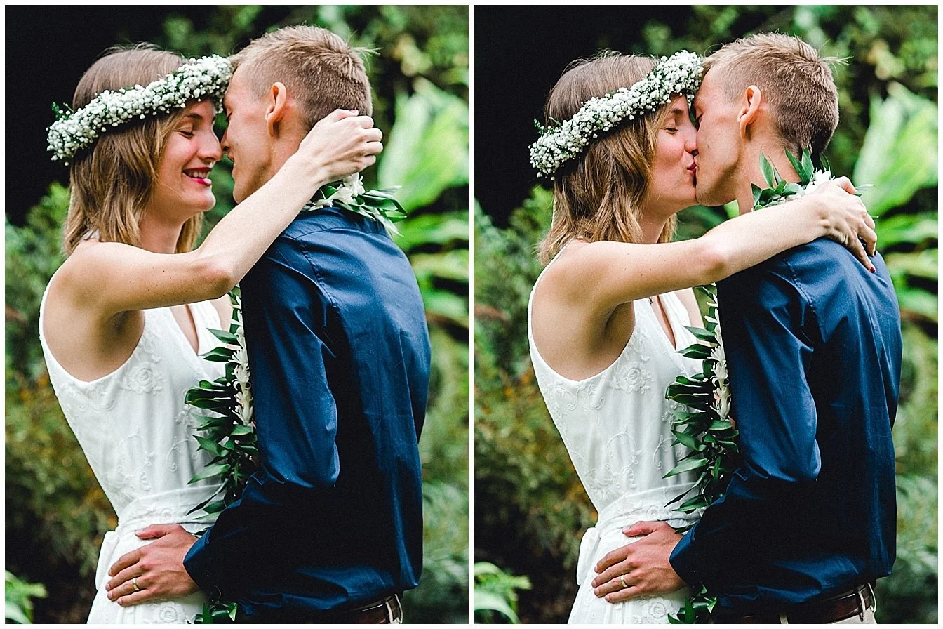 First kiss as husband and wife