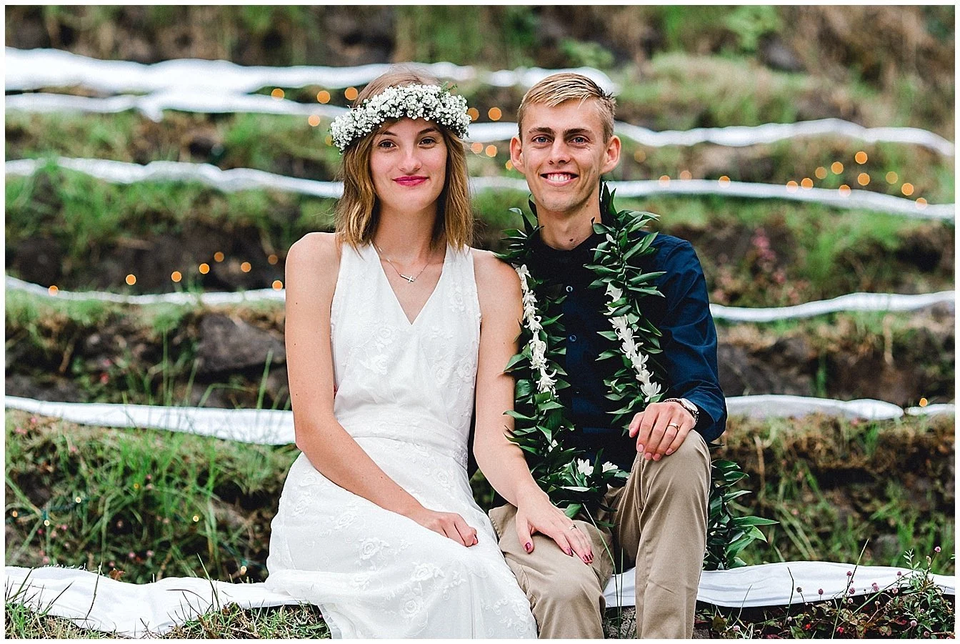 Maui Wedding Couple at UpCountry Maui Wedding