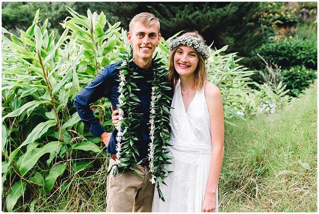 Happy Maui bride and groom