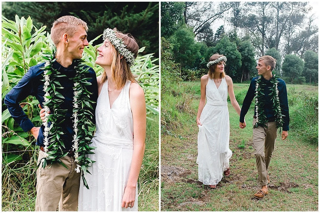 Maui bride and groom