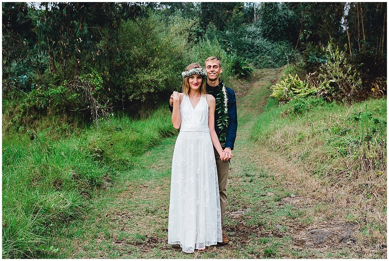 Maui bride and groom at Maui UpCountry wedding