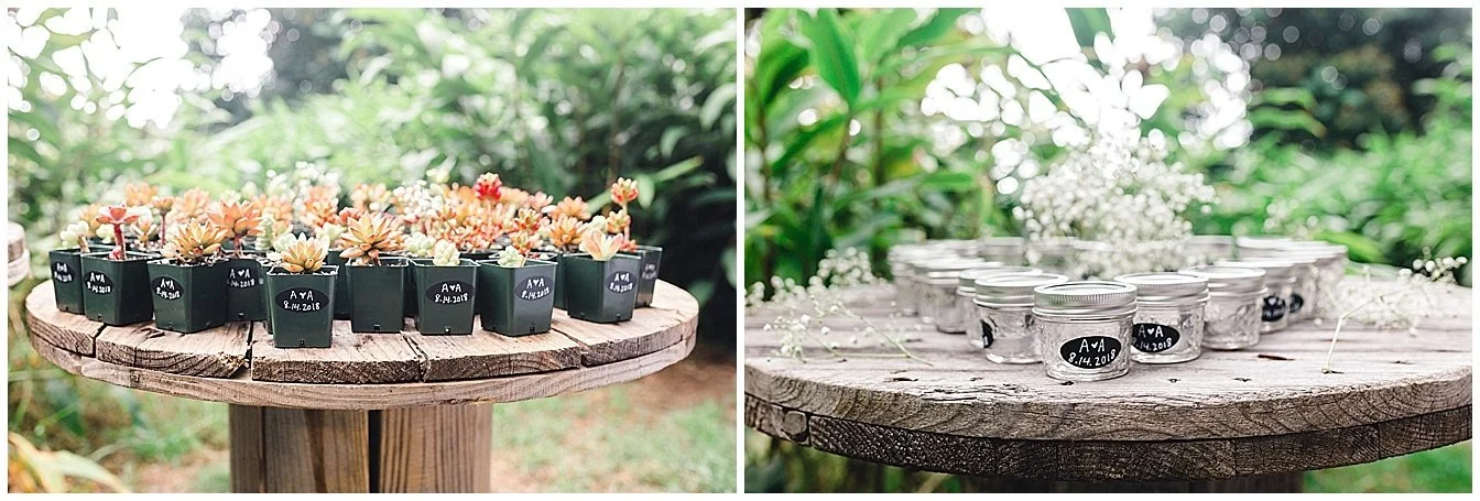 Maui Upcountry wedding reception details