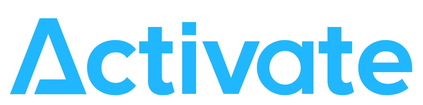 The word 'Activate' in large, blue, bold letters.