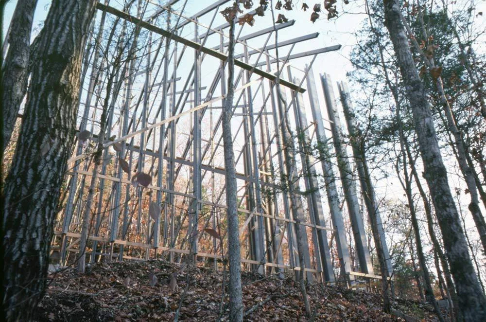 Trusses in place