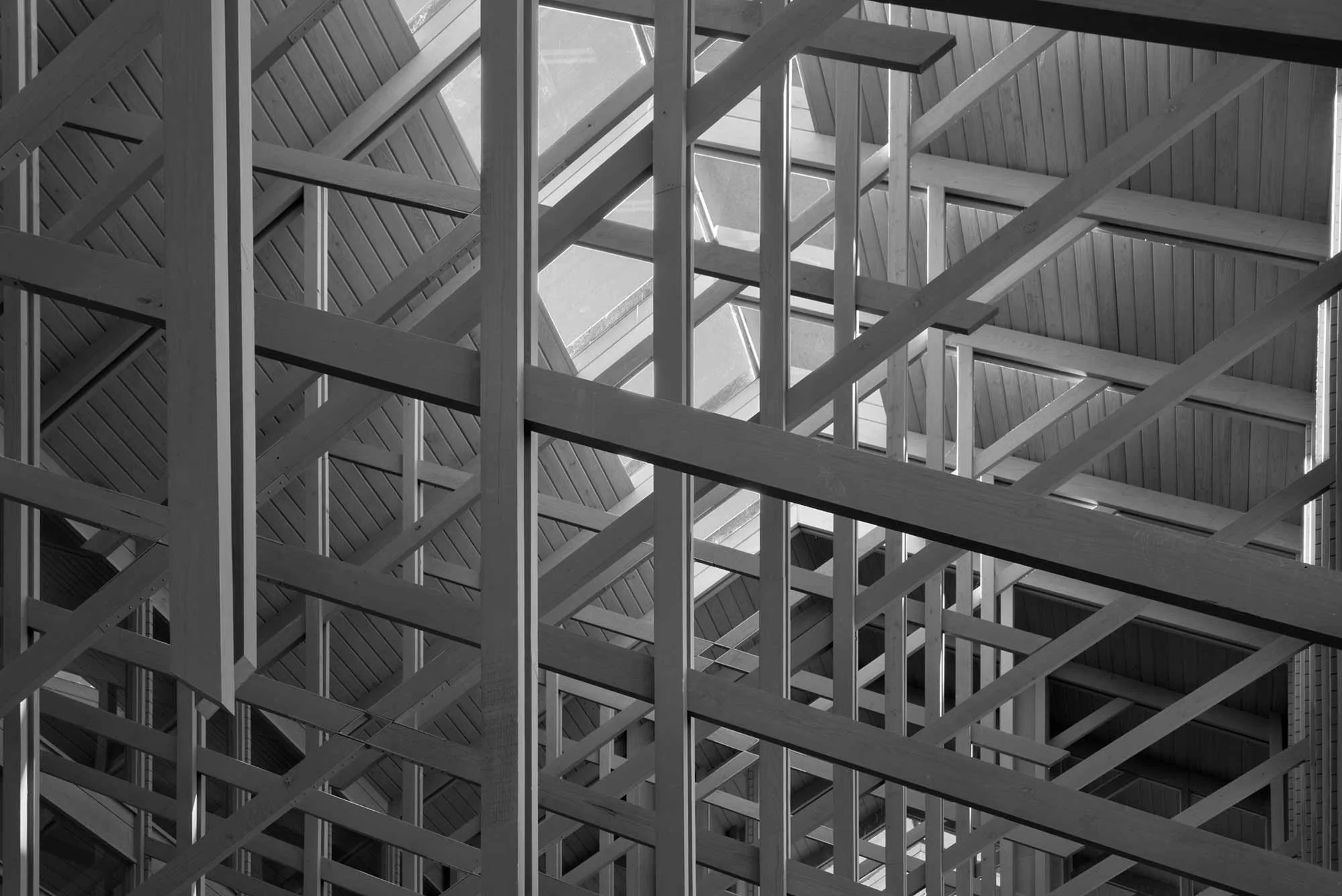 Thorncrown skylight and trusses