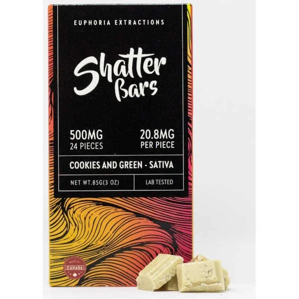 Euphoria Extracts - Cookies and Green - 500mg Shatter Bar - Sativa