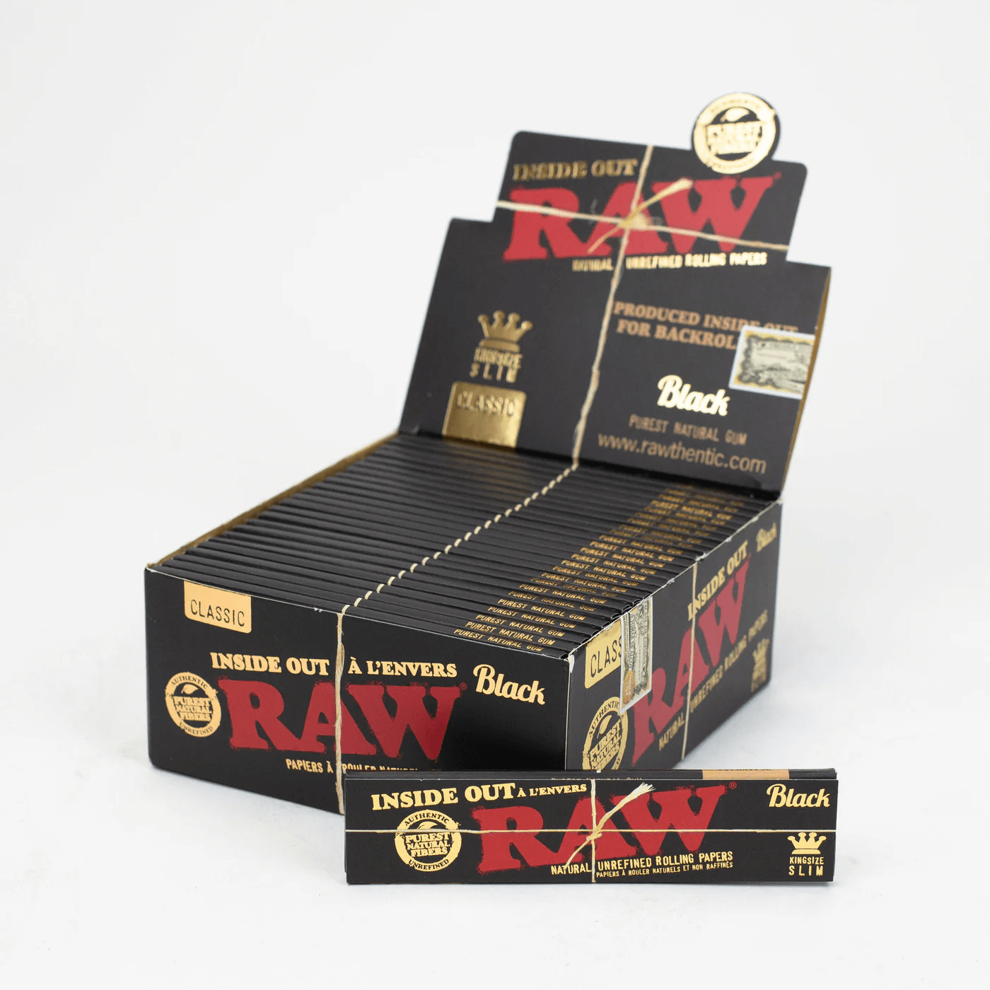RAW Black Inside Out King slim Rolling Paper King Size