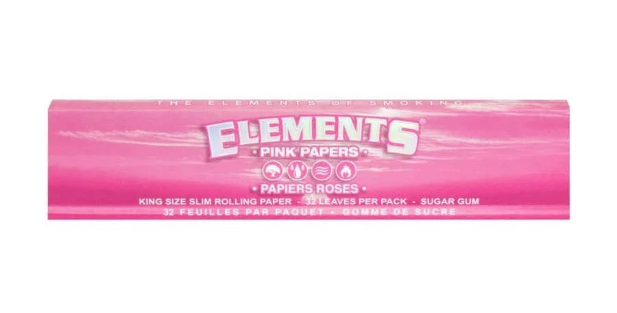 Elements Pink Smoking Papers - King Slim
