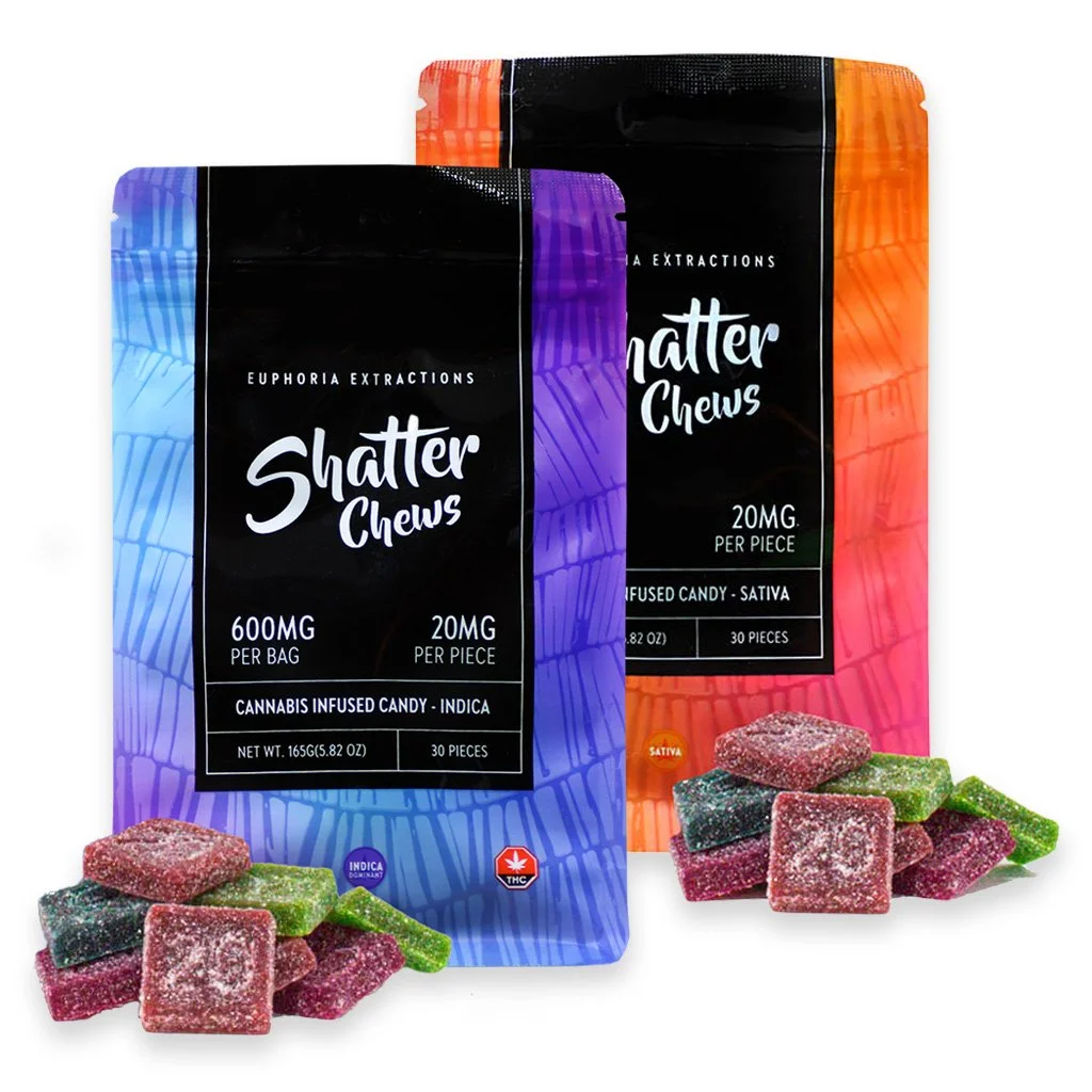 Euphoria Extracts Shatter Chews - 600mg (Indica or Sativa)