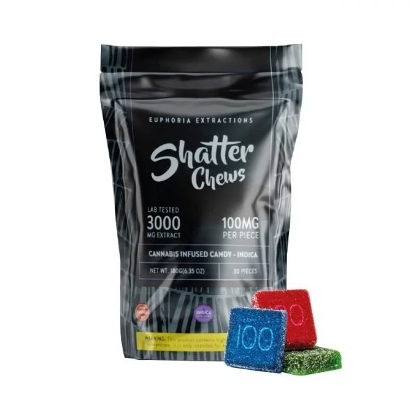 Euphoria Extracts Shatter Chews - 3000mg (Indica or Sativa)