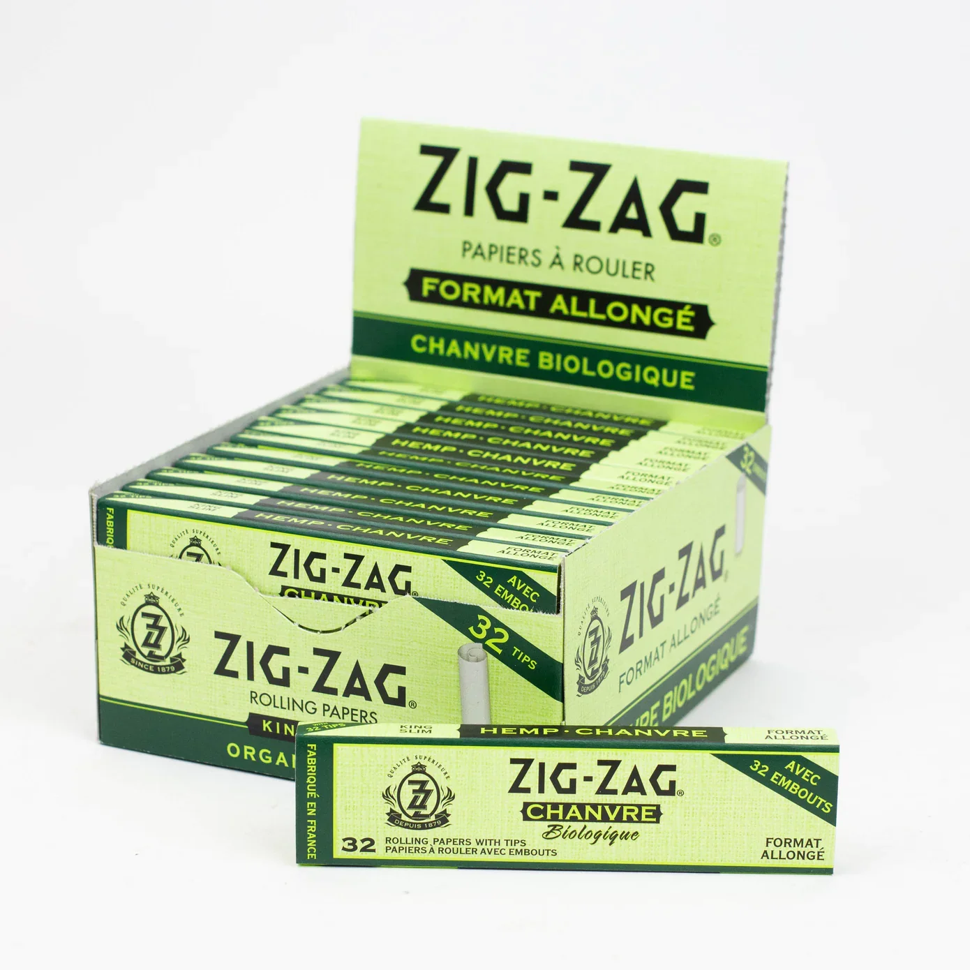 Zig-Zag Hemp King Slim Papers + Tips