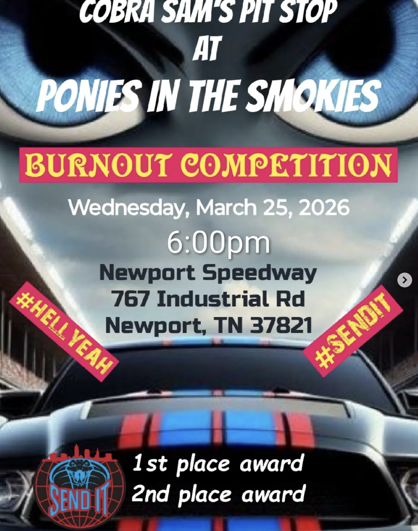 Burnout Competition at Ponies in the Smokies (Tennessee)