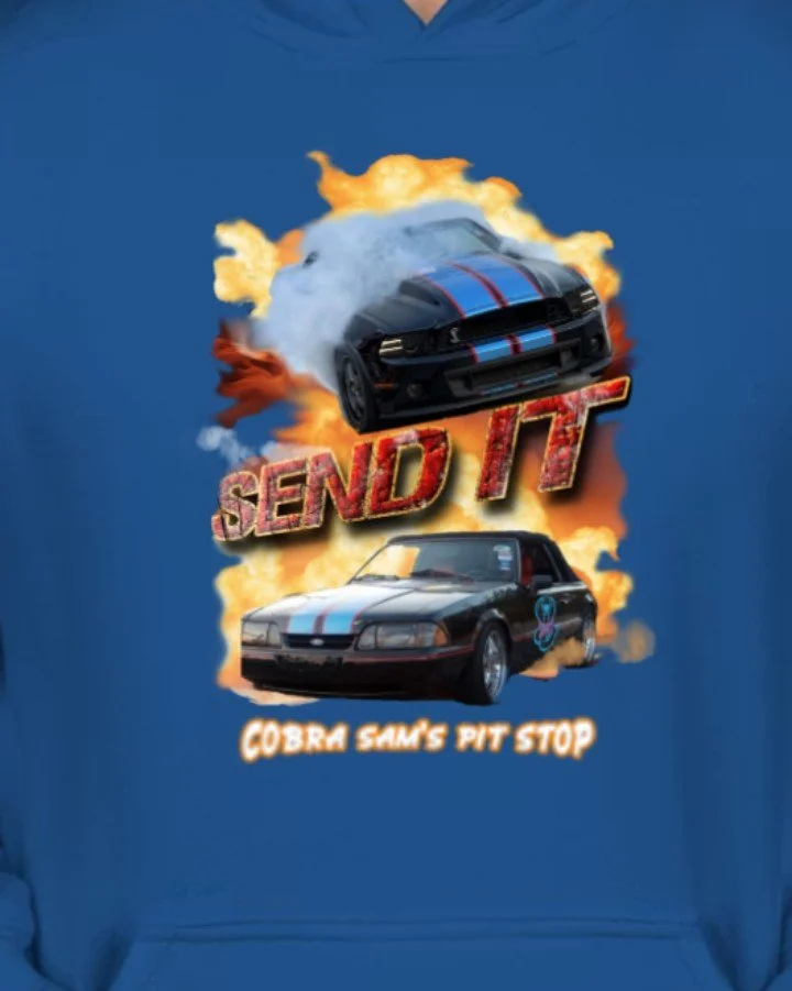 Send IT Car Flames Hoodie