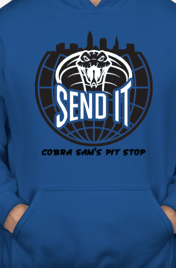 Traditional Send IT Blk_White logo_Blue Hoodie.png