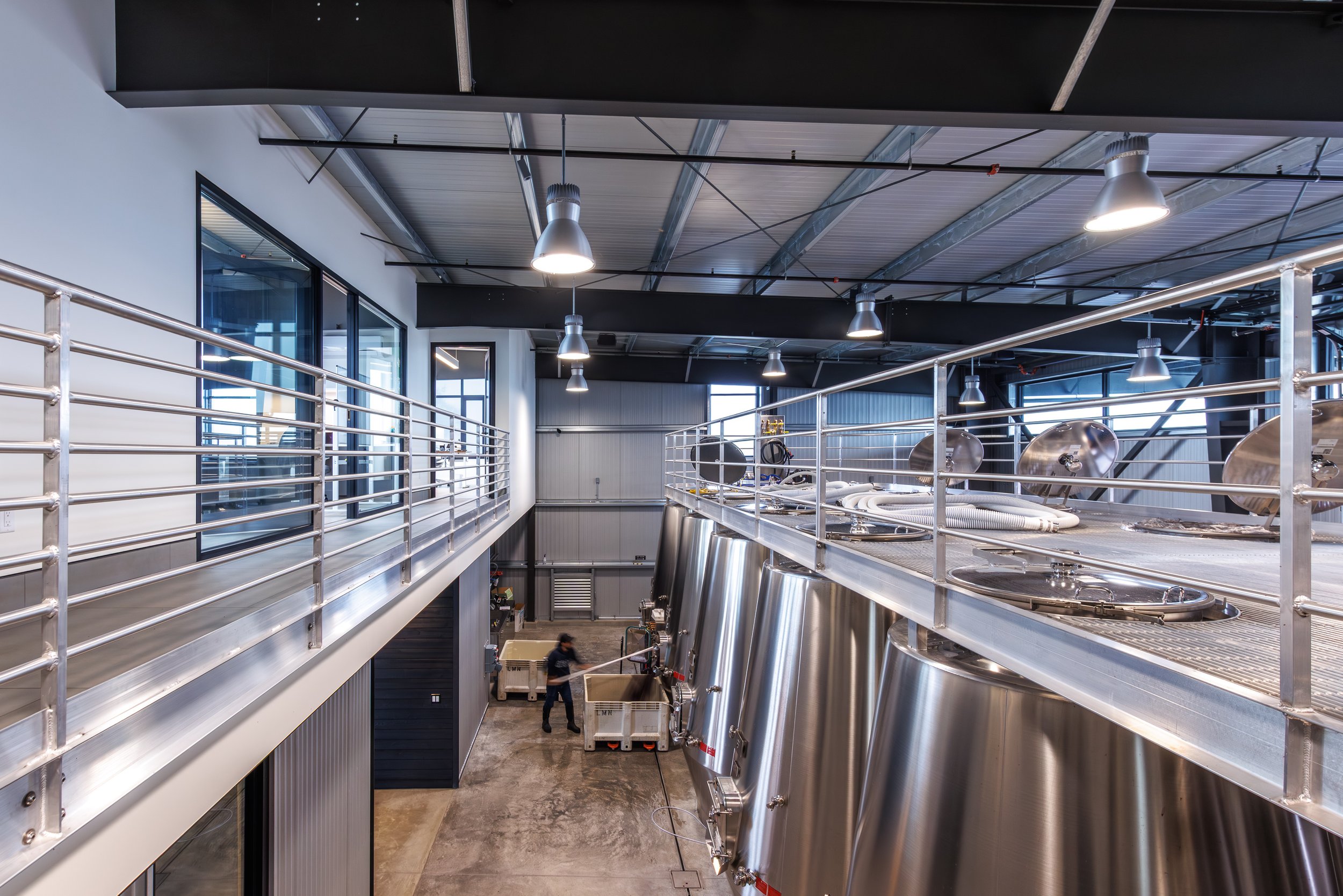 Electrical infrastructure supports the production side of the winery, providing the power and systems needed for a modern Napa Valley wine facility.