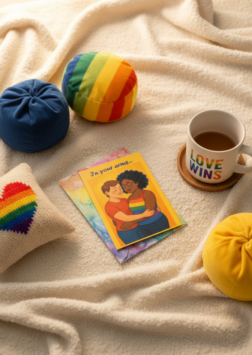 Greeting Card — “In Your Arms” LGBTQ+ Love Card