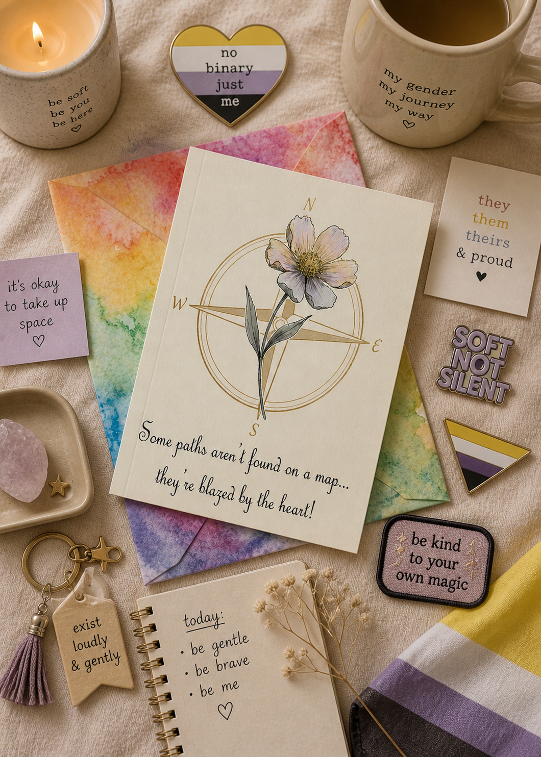 Greeting Card — "The Heart's Path" Encouragement/Support/Coming Out Card