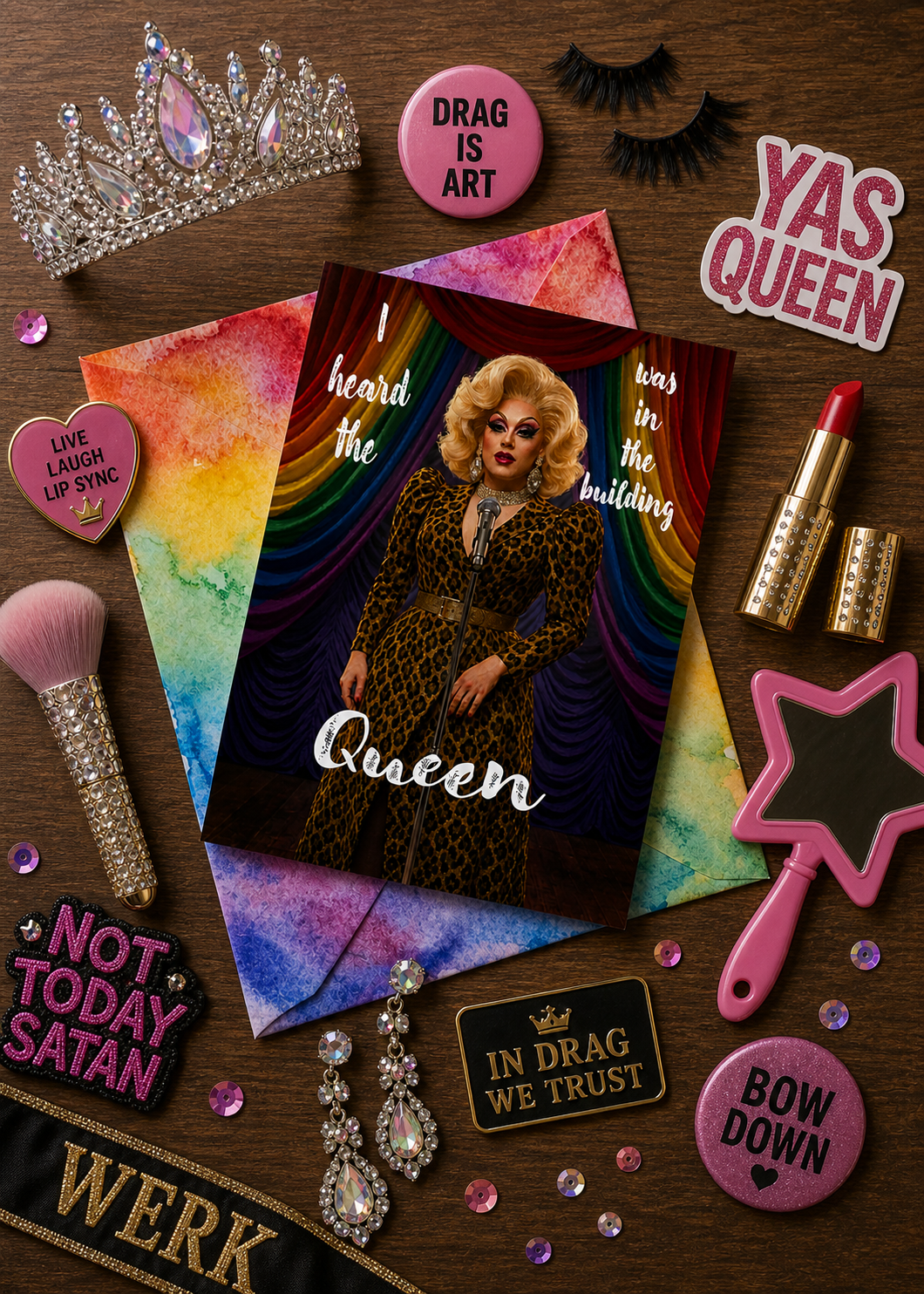 Greeting Card — "The Queen" Pride Drag Birthday Card