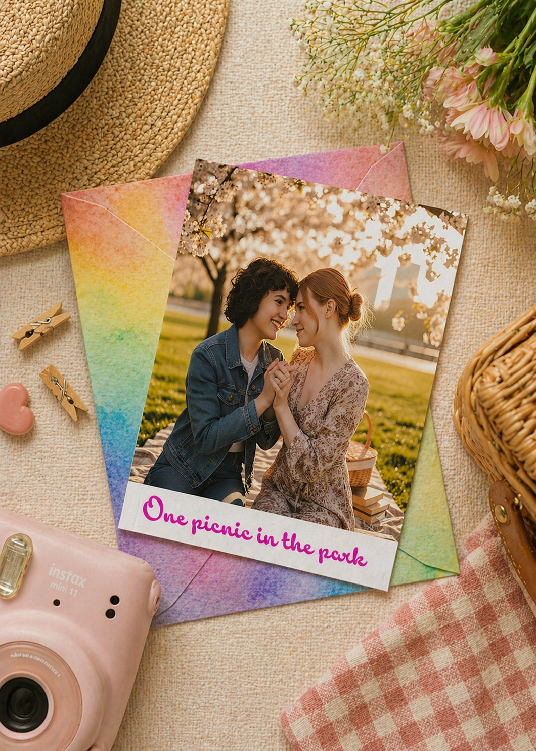Greeting Card — “Picnic in the Park” Romantic Love Card