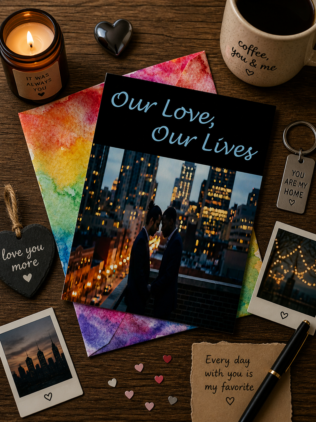 Greeting Card — "Our Love, Our Lives" Romantic Anniversary Card
