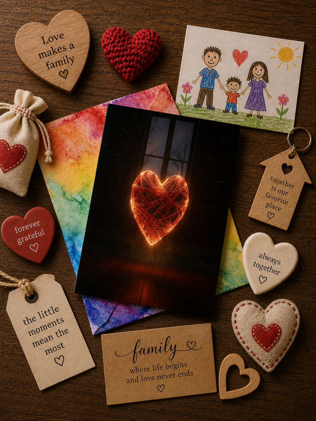Greeting Card — "Warm Glowing Heart" /Chosen Family
