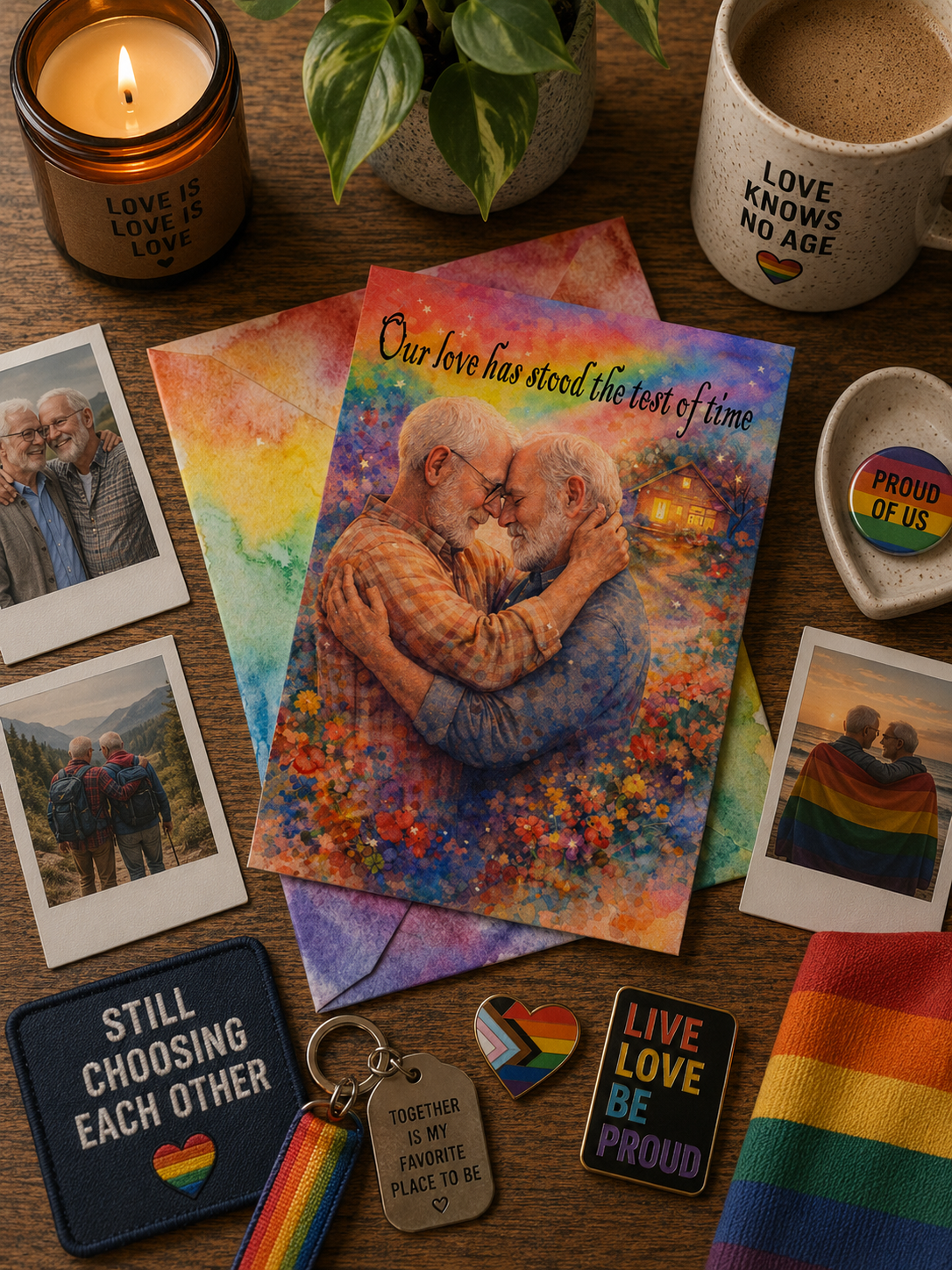 Greeting Card — "Test of Time" Gay Anniversary Card LGBTQ+