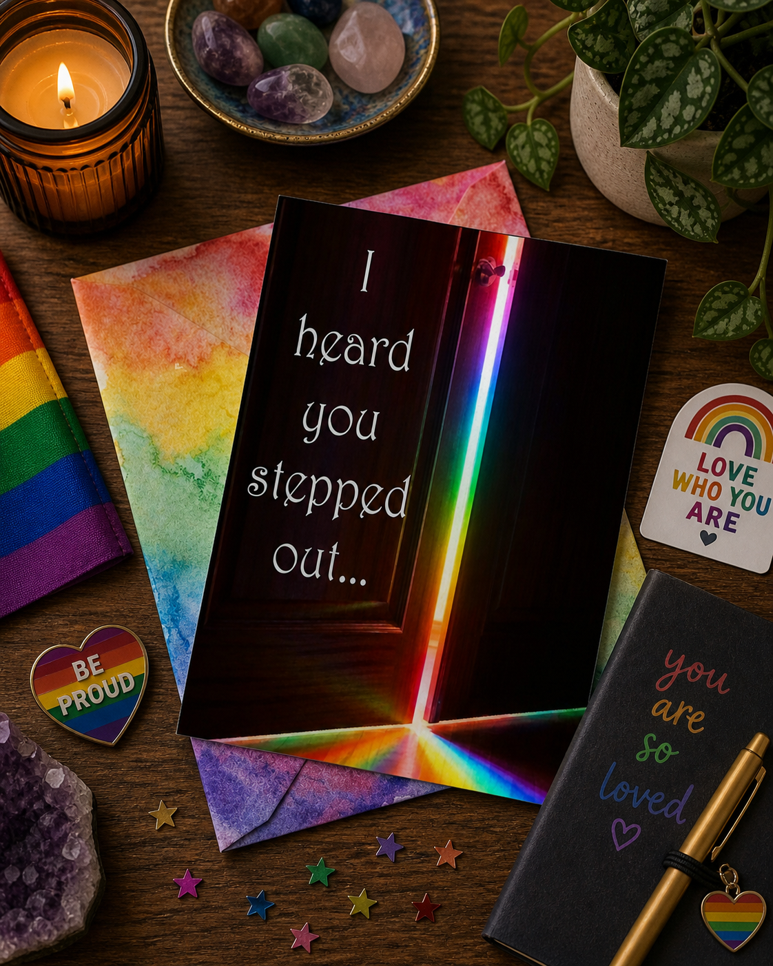 Greeting Card — "Stepping Out..." LGBTQ+ Support Card / Coming Out