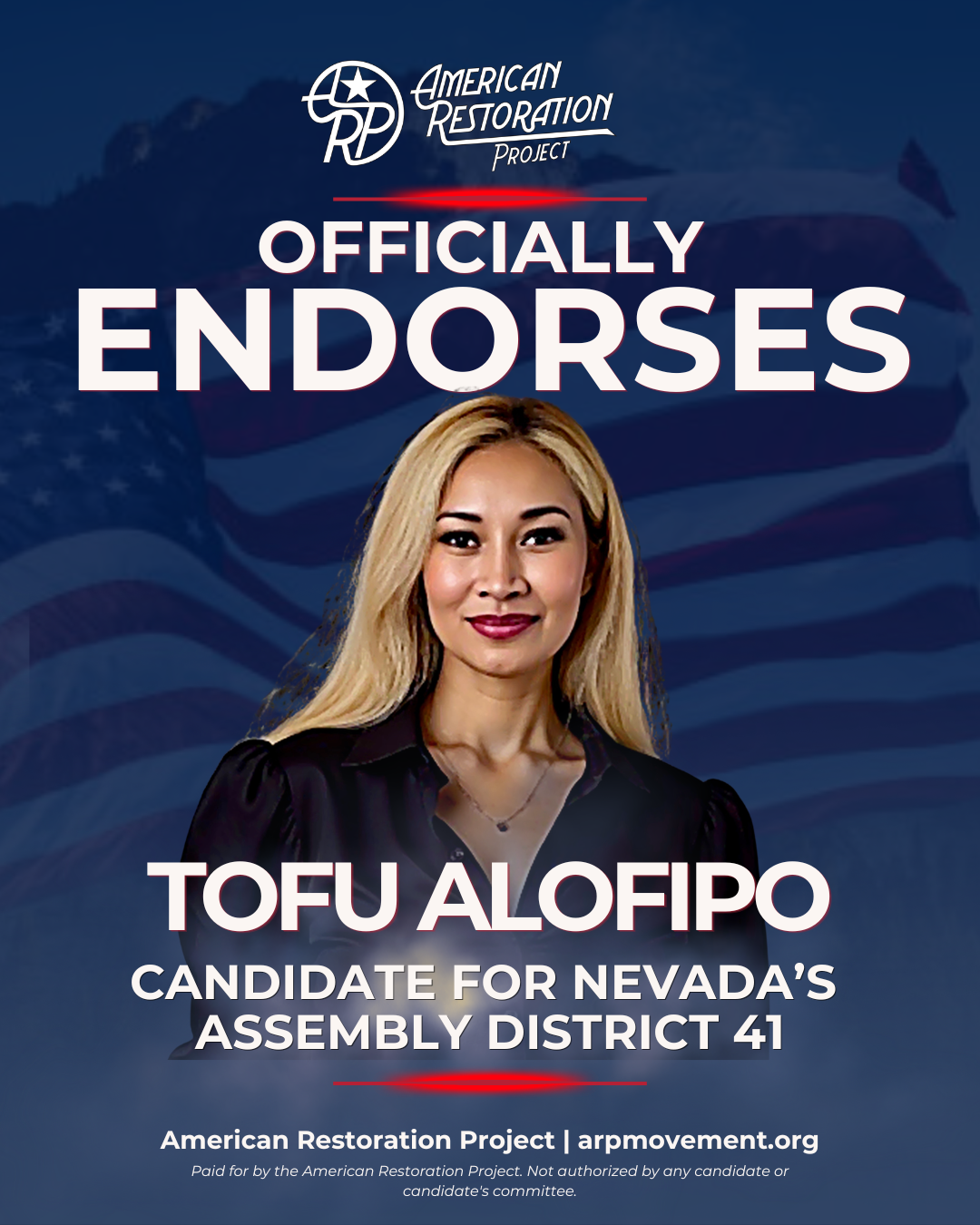 ARP Endorses Tofu Alofipo for Nevada's Assembly District 41