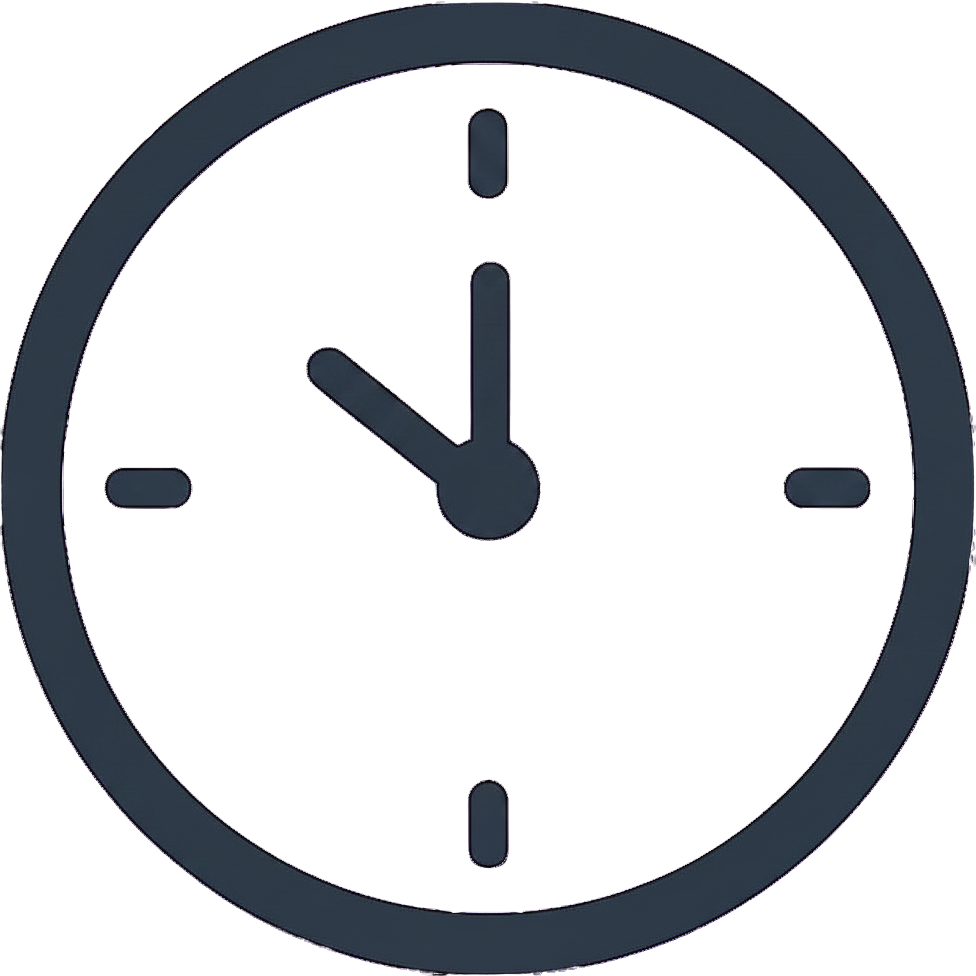 A round analog clock showing the time as 11:00.