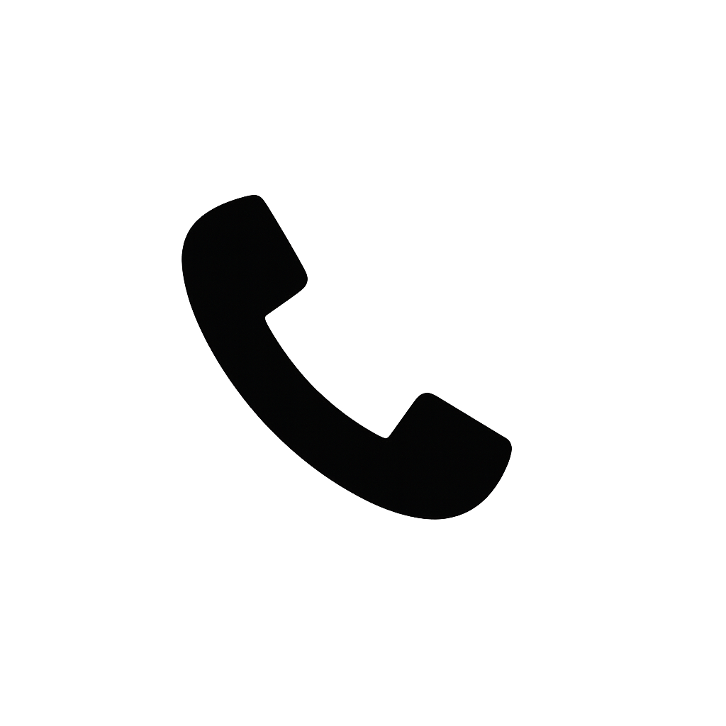 Silhouette of a classic corded telephone receiver.
